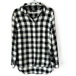 Talbots Premium Modern Country  Timeless Embroidered Check Quality shirt  M